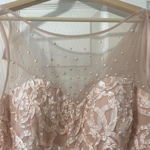 Light coral prom, wedding party dress, very luxury and elegant dress